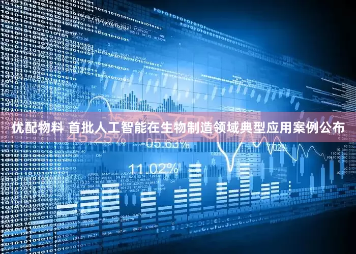 优配物料 首批人工智能在生物制造领域典型应用案例公布